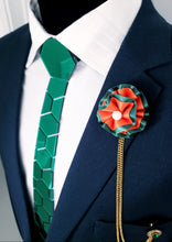 Load image into Gallery viewer, Green Mirror Acrylic Hexagon Necktie
