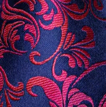 Load image into Gallery viewer, Men&#39;s Blue Red Floral Silk Necktie Set
