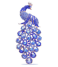 Load image into Gallery viewer, Crystal Peacock Brooch (Large) Pin
