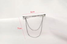 Load image into Gallery viewer, Collar Tie Bar with Chains
