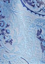 Load image into Gallery viewer, Men&#39;s Blue Necktie Pocket Square Cufflink Set
