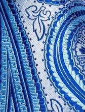 Load image into Gallery viewer, Men&#39;s Blue Grey Paisley Silk Necktie Set
