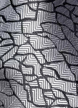 Load image into Gallery viewer, Men&#39;s Black Silver Necktie Pocket Square Cufflink Set
