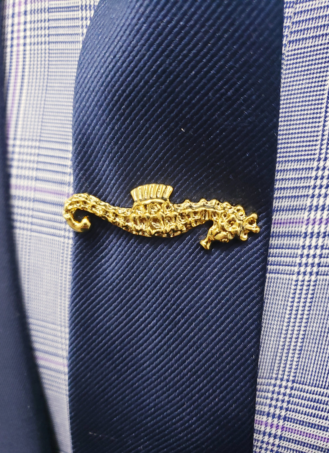 Seahorse Gold Tie Bar