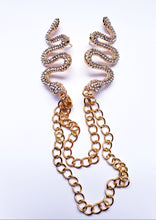 Load image into Gallery viewer, Crystal Snake Collar Chains Pin
