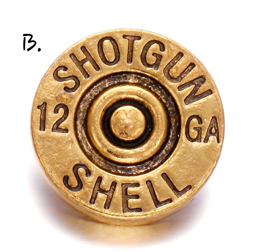 12ga Shotgun Lapel Brooch Pin