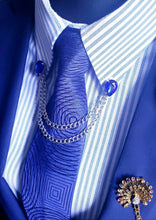Load image into Gallery viewer, Teardrop Crystal Lapel Collar Pin with Chain

