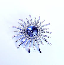 Load image into Gallery viewer, Rhinestone Crystal Sun Flower Brooch Pin
