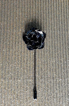 Load image into Gallery viewer, Black Rose Flower Metal Brooch Lapel Pin
