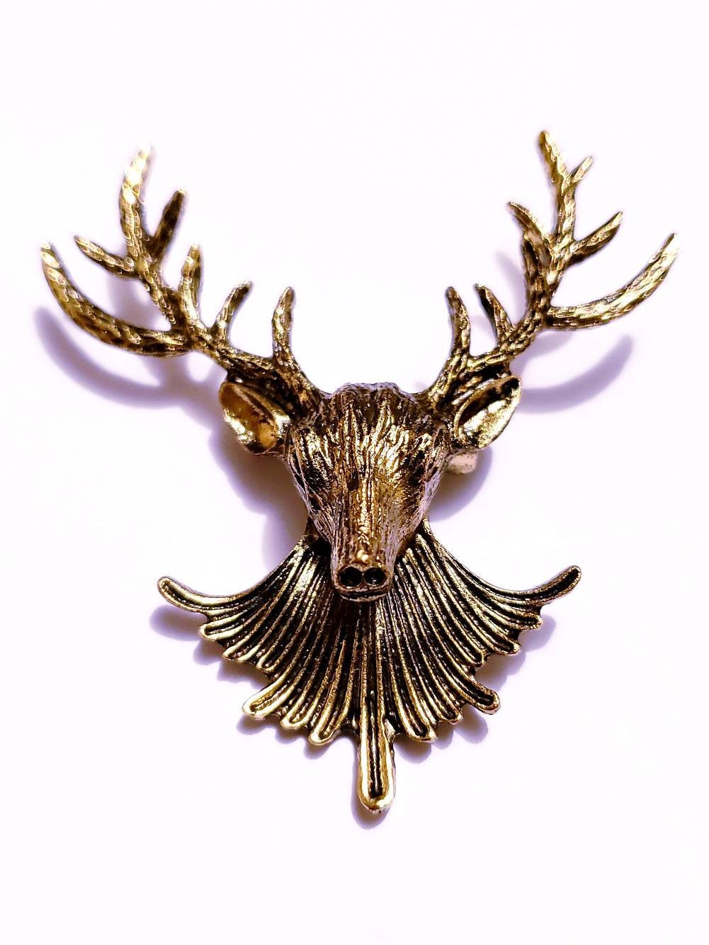 Brooch Pin Deer Head Lapel Pin