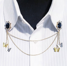 Load image into Gallery viewer, Crystal Sunflower Collar Chain Pin 
