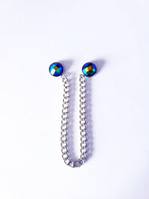 Load image into Gallery viewer, 12mm Faceted Iridescent Collar Chain Pin
