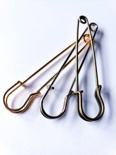 Load image into Gallery viewer, Collar Safety Pin Set - Gold, Silver &amp; Brass
