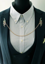 Load image into Gallery viewer, Snake Cloak Fastener Lapel Pin with Cardigan Chain 
