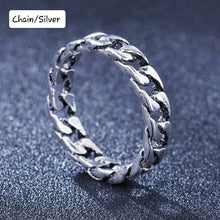 Load image into Gallery viewer, High Polished Metal Chain Tie Rings
