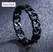 Load image into Gallery viewer, High Polished Metal Chain Tie Rings
