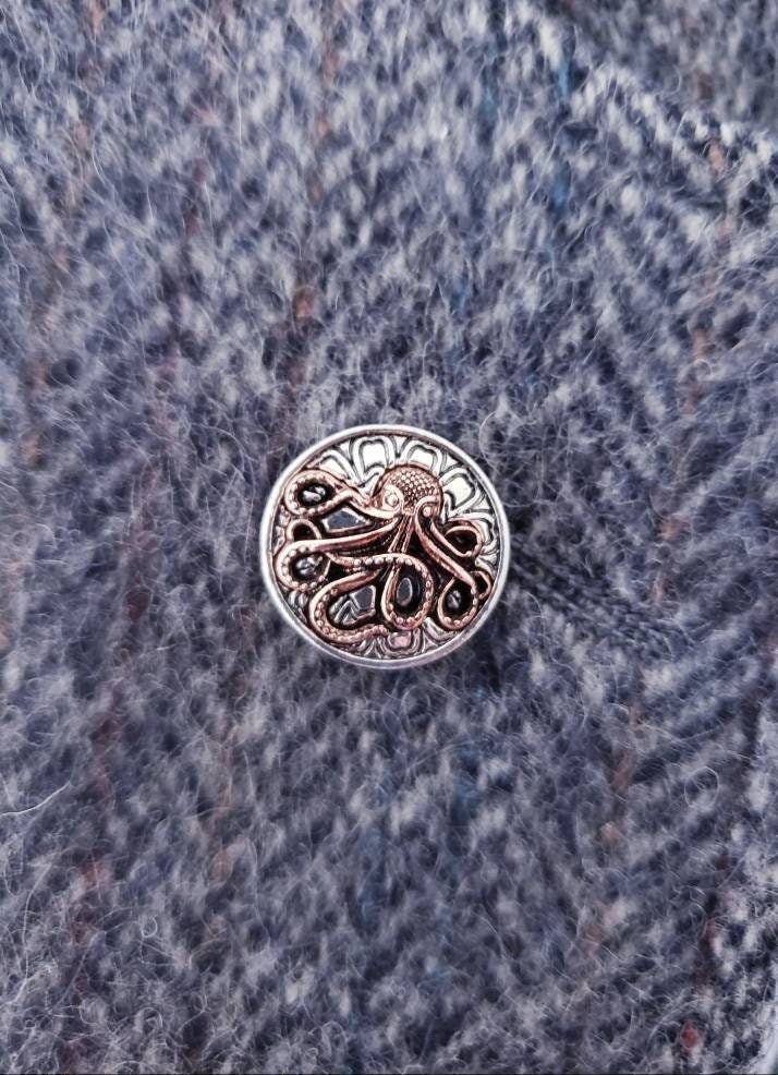 Octopus Lapel Pin for Suits, Tuxedos, Blouses