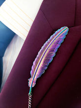 Load image into Gallery viewer, Magnetic Metal Feather Lapel Pin
