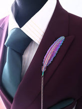 Load image into Gallery viewer, Magnetic Metal Feather Lapel Pin
