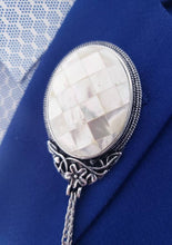 Load image into Gallery viewer, Natural White Shell Lapel Pin
