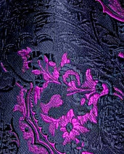 Load image into Gallery viewer, Men&#39;s Black Orchid Floral Silk Necktie Set
