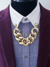 Load image into Gallery viewer, Hip Hop Pearl Collar Chain Pin
