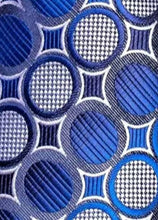 Load image into Gallery viewer, Men&#39;s Blue White Silk Necktie Set
