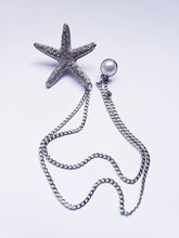 Load image into Gallery viewer, Crystal Rhinestones Starfish Lapel Pin
