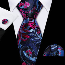 Load image into Gallery viewer, Men&#39;s Silk Necktie Pocket Square Cufflink Set
